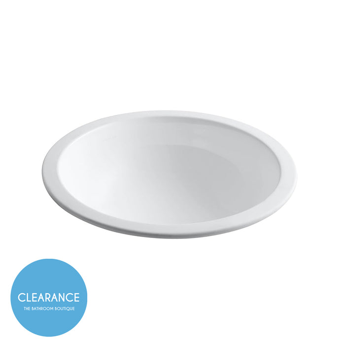 Camber Round Bathroom Sink - Under Mount - 16" Vitreous China/White (Final Sale)