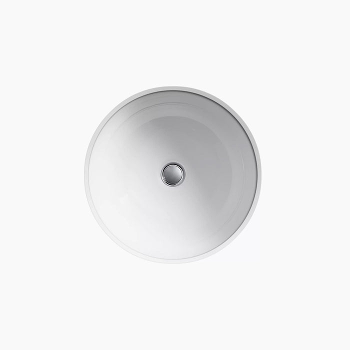 Camber Round Bathroom Sink - Under Mount - 16" Vitreous China/White (Final Sale)