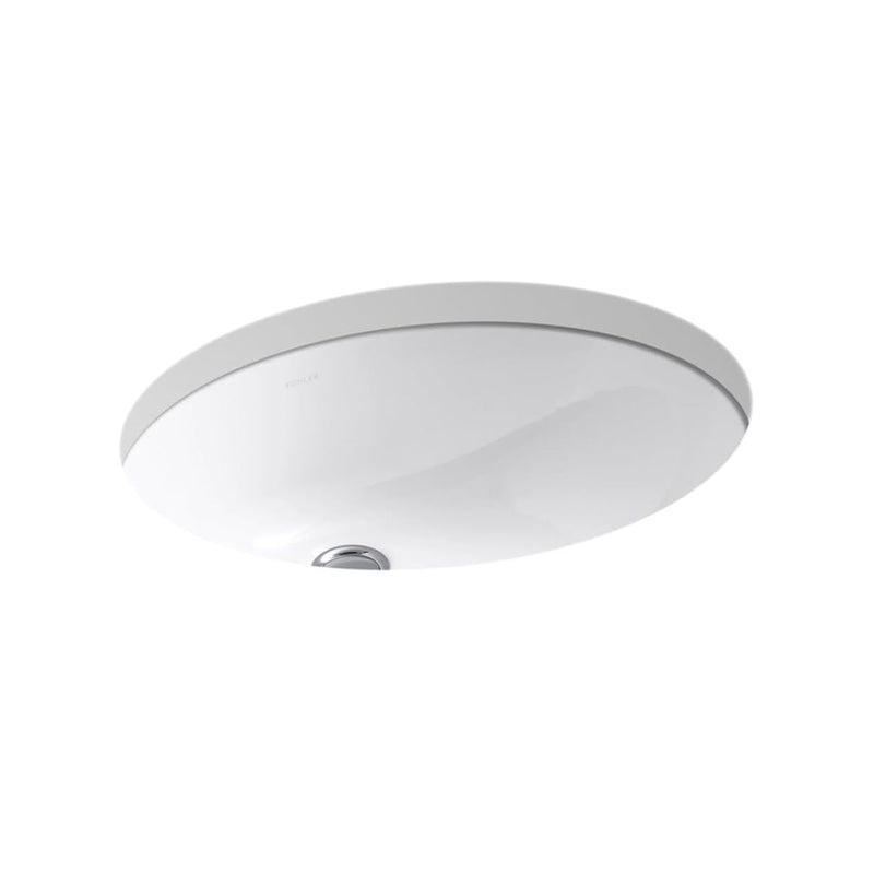 Caxton Oval Bathroom Sink - Under Mount - 20" Vitreous China/White