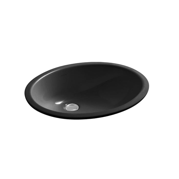 Caxton Oval Bathroom Sink - Under Mount - 20" Vitreous China/Black