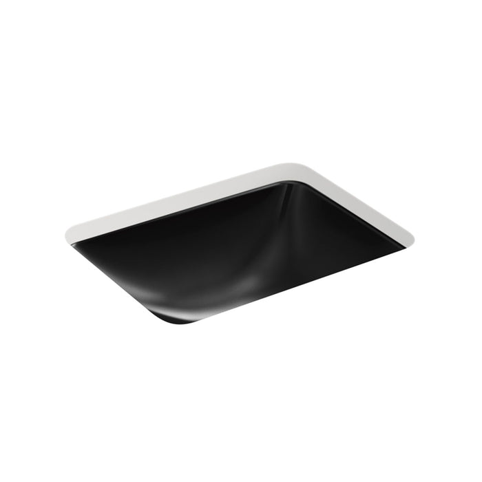 Caxton Rectangular Bathroom Sink - Under Mount - 21" Vitreous China/Black (Final Sale)