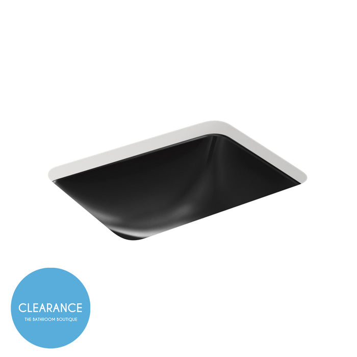 Caxton Rectangular Bathroom Sink - Under Mount - 21" Vitreous China/Black (Final Sale)