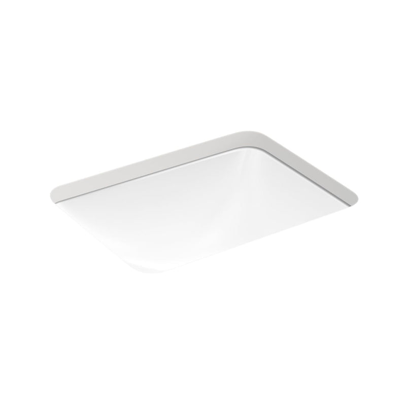 Caxton Rectangular Bathroom Sink - Under Mount - 21" Vitreous China/White