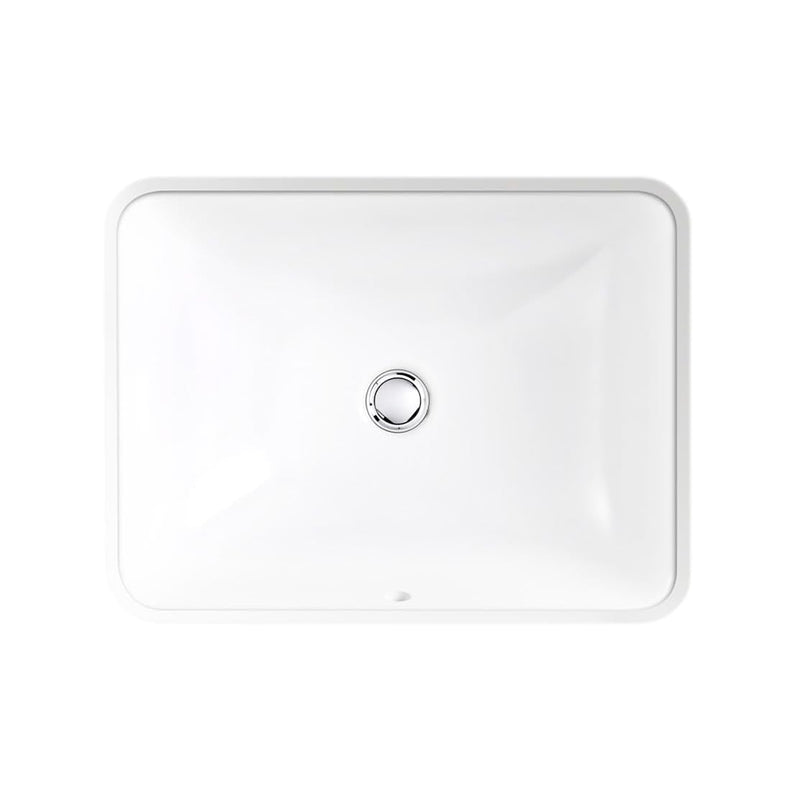 Caxton Rectangular Bathroom Sink - Under Mount - 21" Vitreous China/White