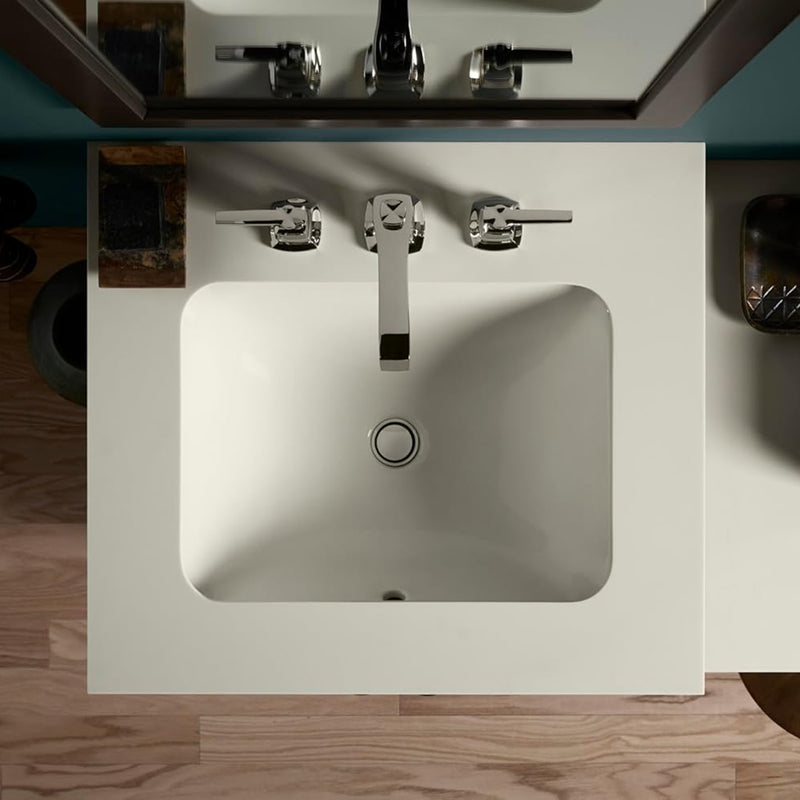 Caxton Rectangular Bathroom Sink - Under Mount - 21" Vitreous China/White