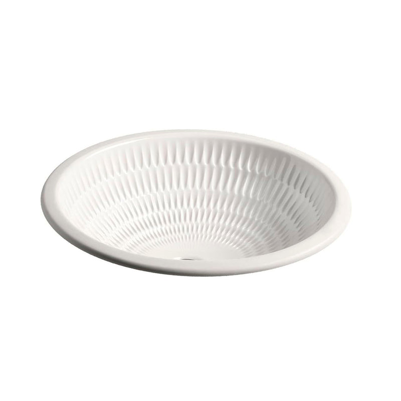 Derring Oval Bathroom Sink - Under Mount - 19" Vitreous China/White