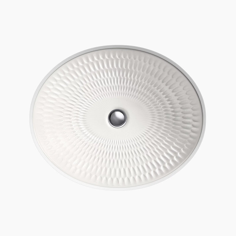 Derring Oval Bathroom Sink - Under Mount - 19" Vitreous China/White