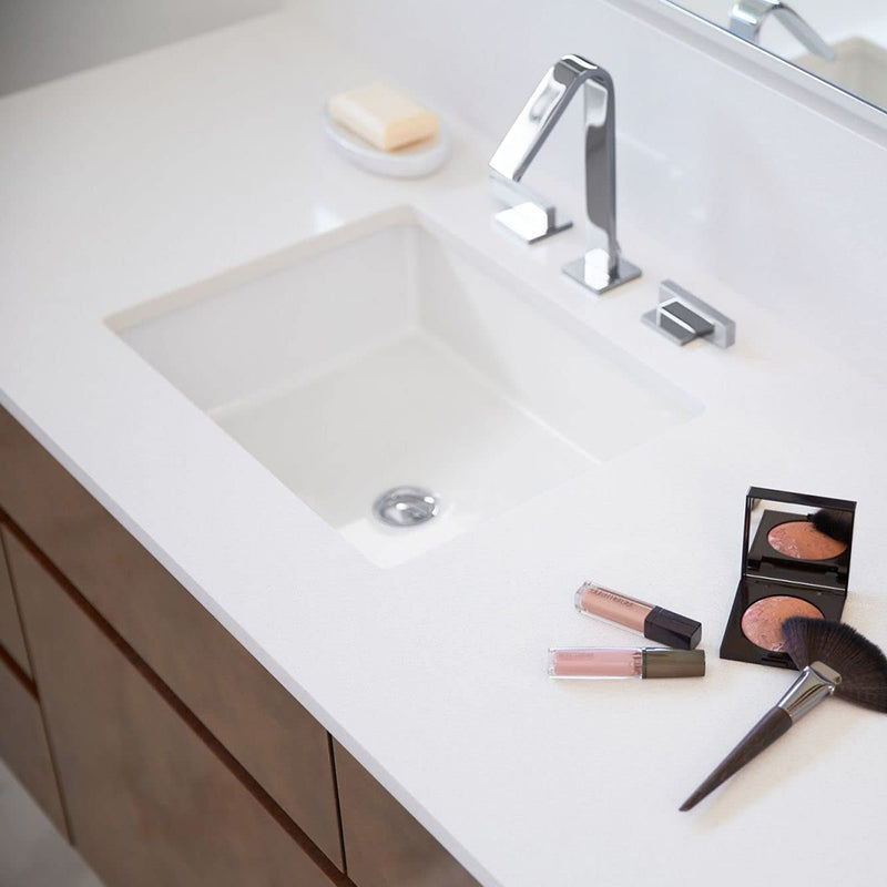 Verticyl Rectangular Bathroom Sink - Under Mount - 20" Vitreous China/White