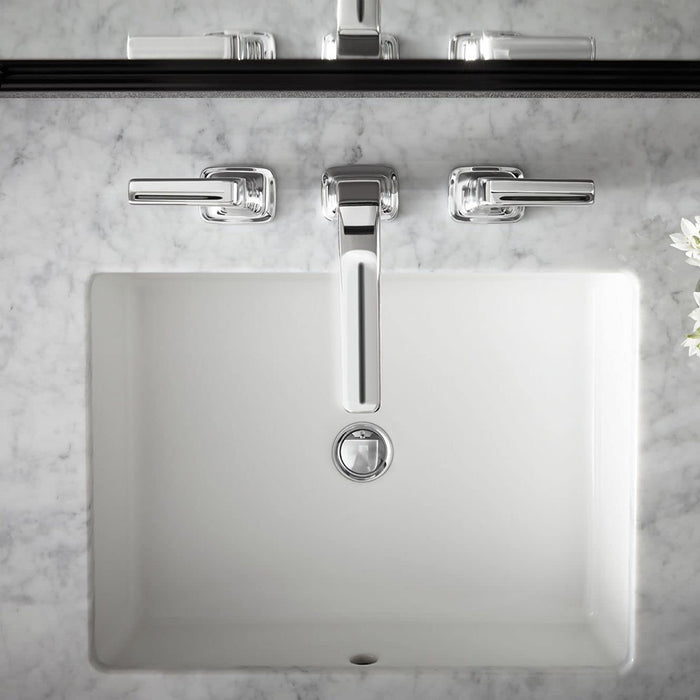 Verticyl Rectangular Bathroom Sink - Under Mount - 20" Vitreous China/White
