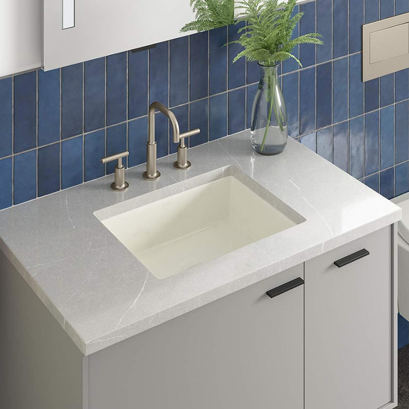 Verticyl Rectangular Bathroom Sink - Under Mount - 20" Vitreous China/Biscuit (Final Sale)