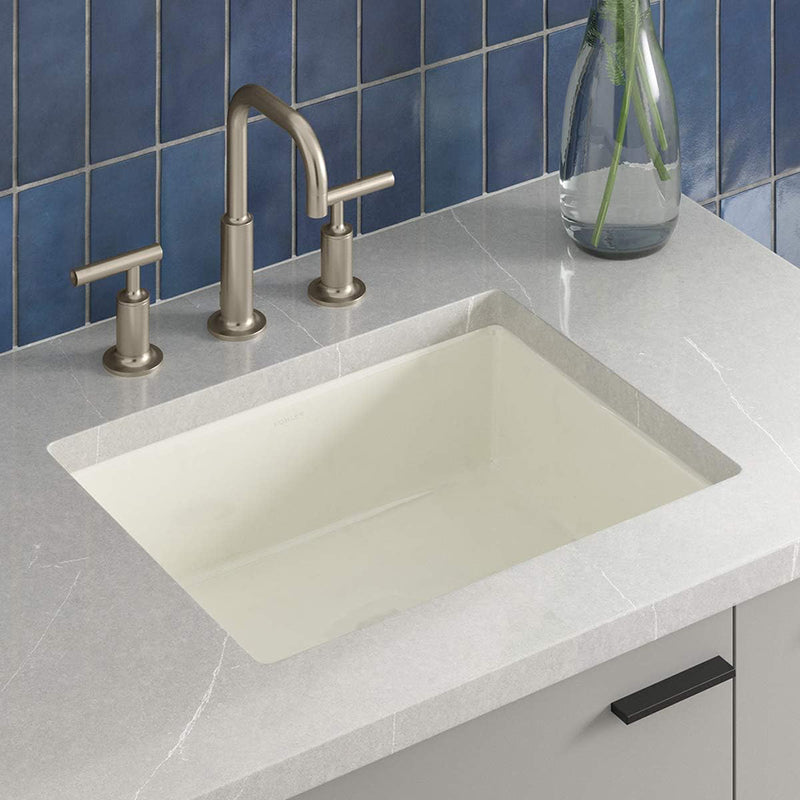 Verticyl Rectangular Bathroom Sink - Under Mount - 20" Vitreous China/Biscuit (Final Sale)