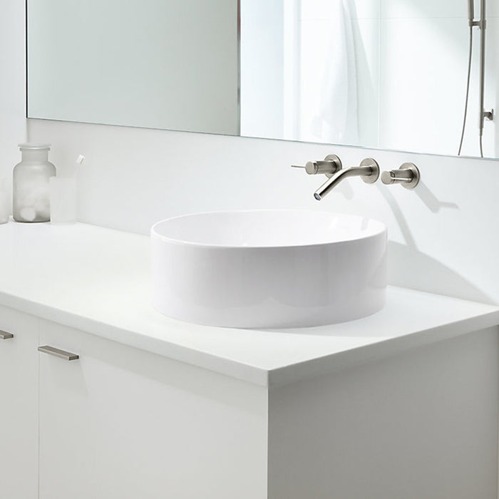Vox Round Bathroom Sink - Vessel - 17" Vitreous China/White