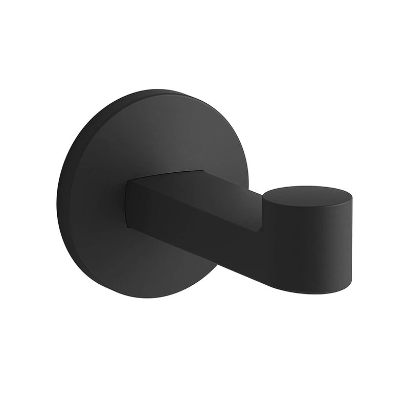 Components Single Hook - Wall Mount - 3" Brass/Matt Black