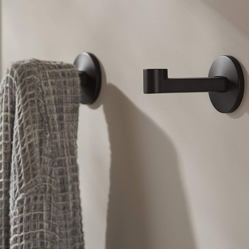 Components Single Hook - Wall Mount - 3" Brass/Matt Black