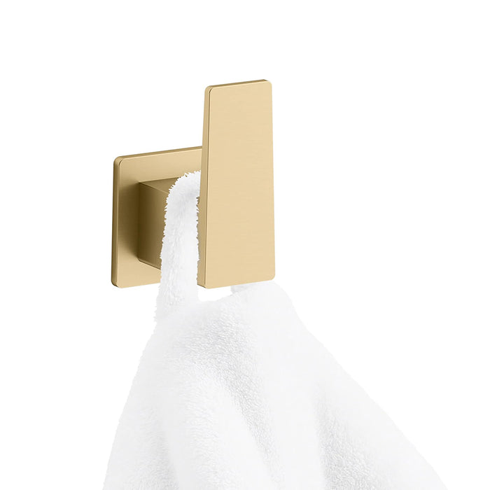 Honesty Single Hook - Wall Mount - 2" Brass/Brushed Brass