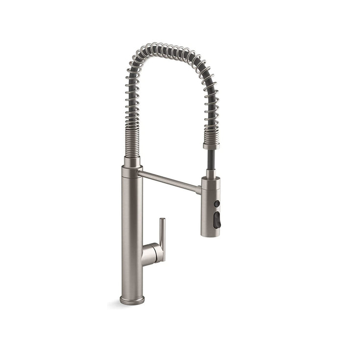 Purist Semi-Professional Kitchen Faucet - Single Hole - 24" Brass/Vibrant Stainless