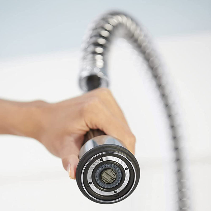 Tournant Semi-Professional Kitchen Faucet - Single Hole - 25" Brass/Vibrant Stainless