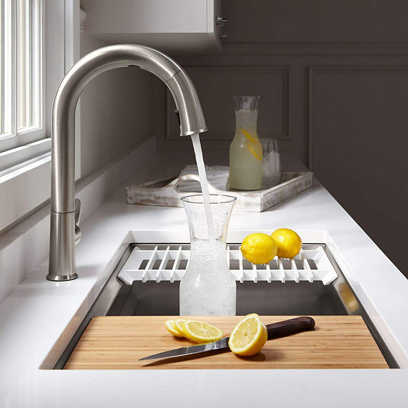 Prolific Single Bowl Workstation Kitchen Sink - Under Mount - 33" Stainless Steel/Stainless Steel