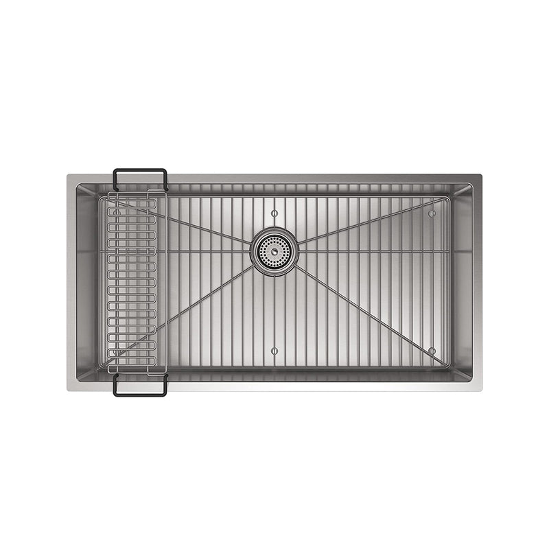Strive Single Bowl Kitchen Sink - Under Mount - 35" Stainless Steel/Brushed Stainless Steel