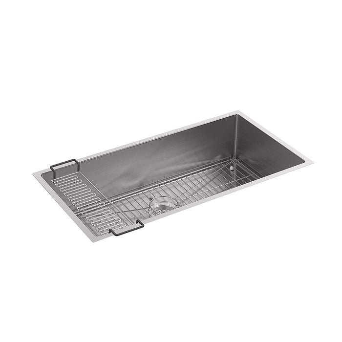 Strive Single Bowl Kitchen Sink - Under Mount - 35" Stainless Steel/Brushed Stainless Steel