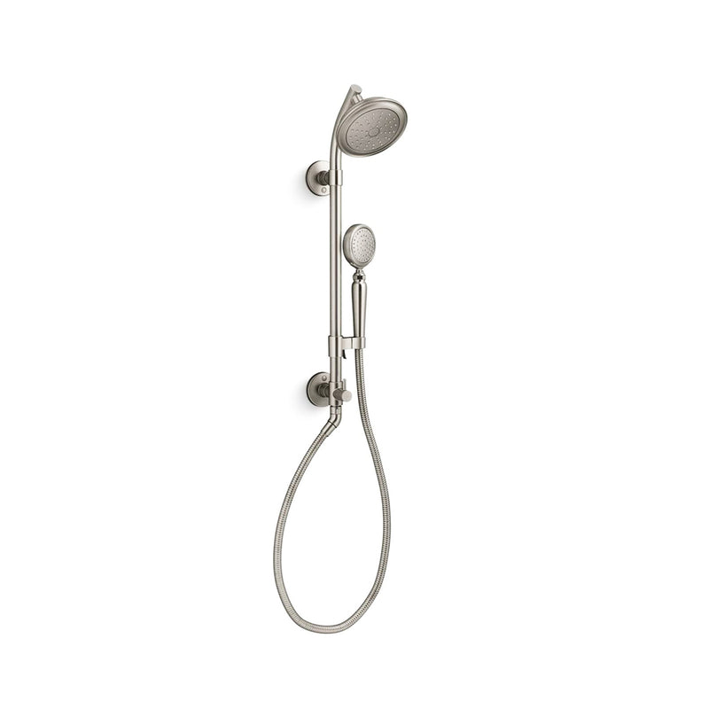 HydroRail-S Shower Column Set - Wall Mount - 18" Brass/Polished Nickel