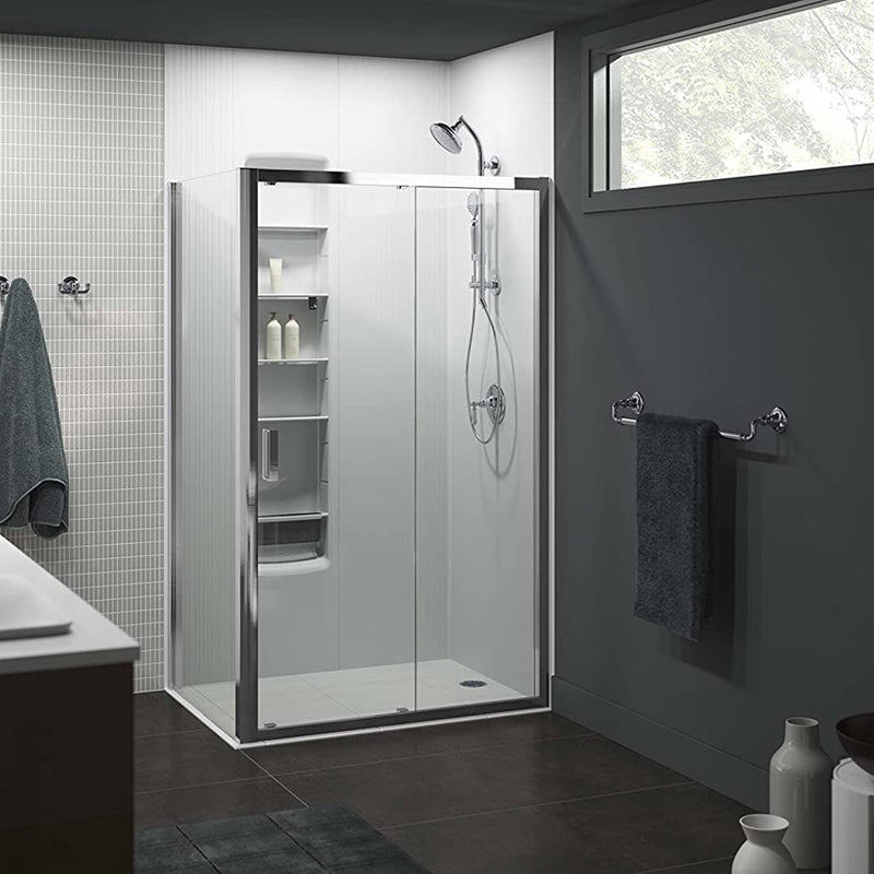 HydroRail-S Shower Column Set - Wall Mount - 18" Brass/Polished Nickel