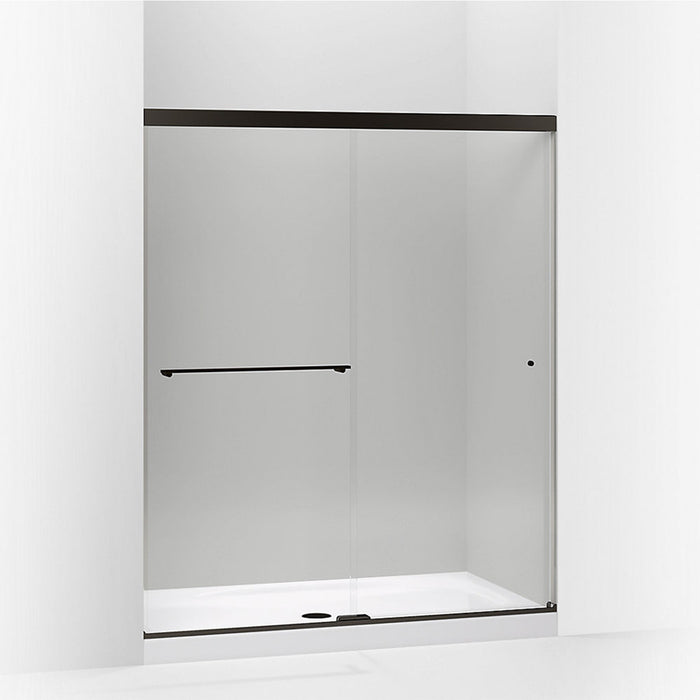 Revel Frameless Sliding Shower Door - Wall Mount - 60W x 76H" Glass/Dark Bronze