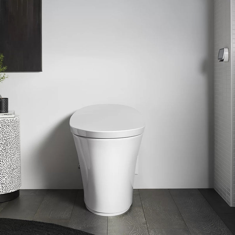 Veil One Piece Compact Elongated Dual Flush Smart Toilets - Floor Mount - 18" Vitreous China/White