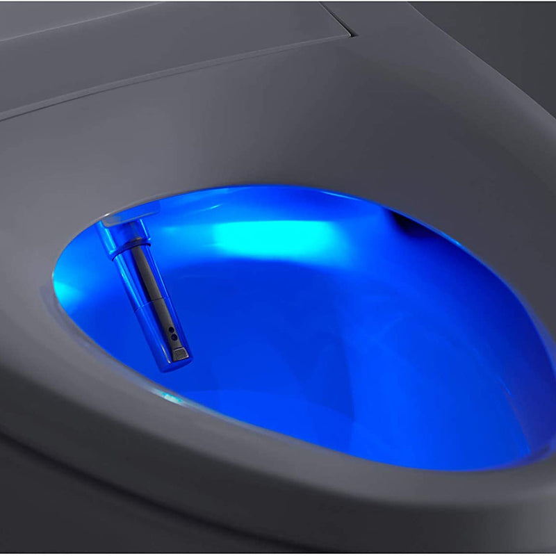 Veil One Piece Compact Elongated Dual Flush Smart Toilets - Floor Mount - 18" Vitreous China/White