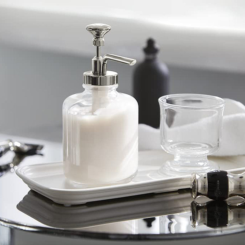 Artifacts Soap Dispenser - Free Standing - 7" Brass/Polished Nickel