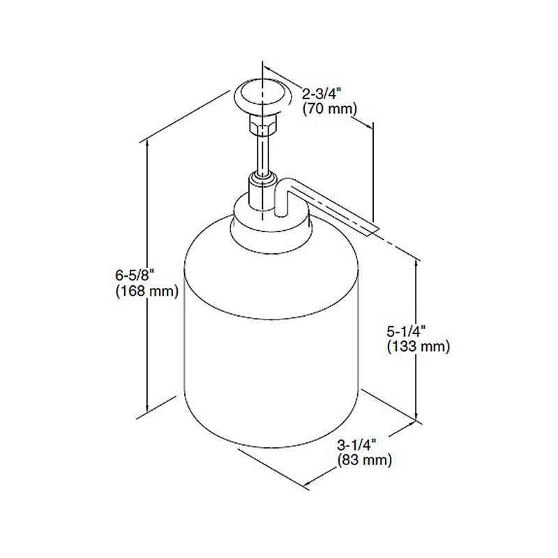 Artifacts Soap Dispenser - Free Standing - 7" Brass/Polished Nickel