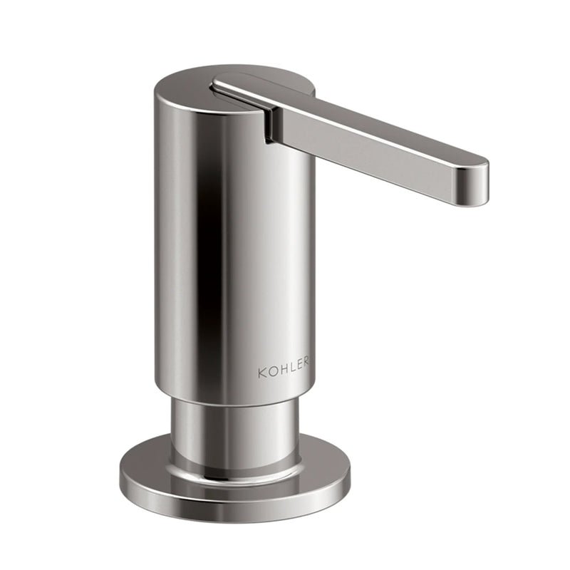 Components Round Soap Dispenser - Free Standing - 2" Brass/Titanium