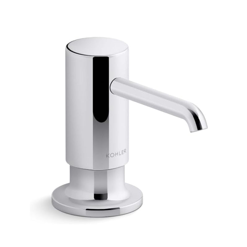 Purist Round Soap Dispenser - Free Standing - 2" Brass/Polished Chrome