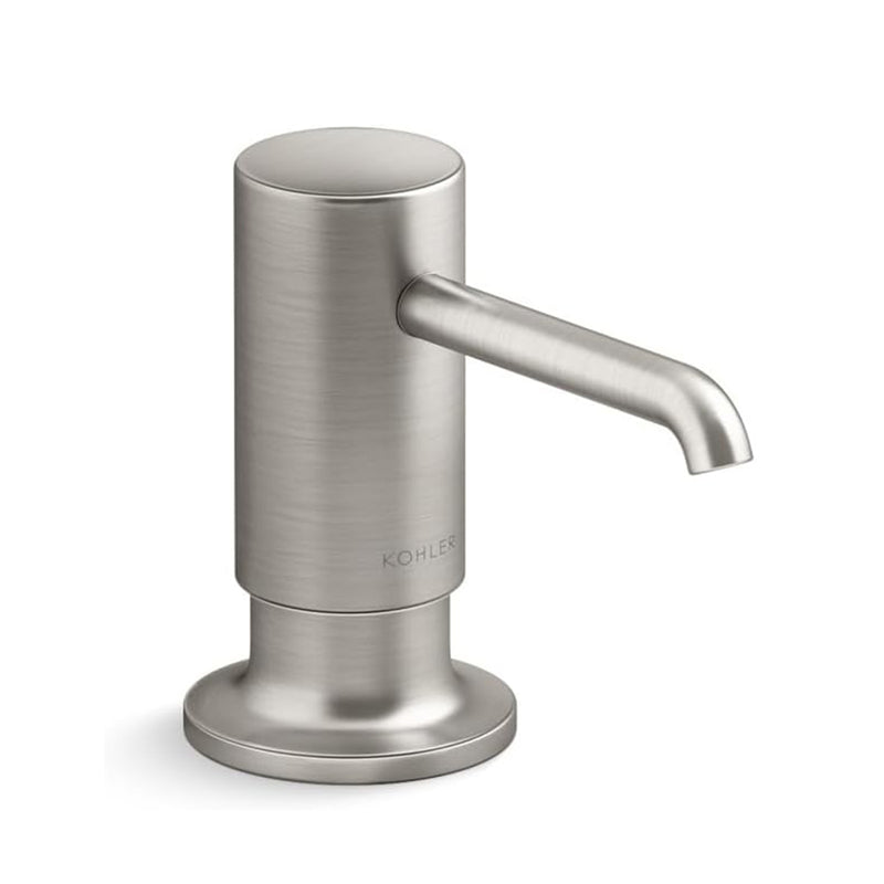 Purist Round Soap Dispenser - Free Standing - 2" Brass/Stainless