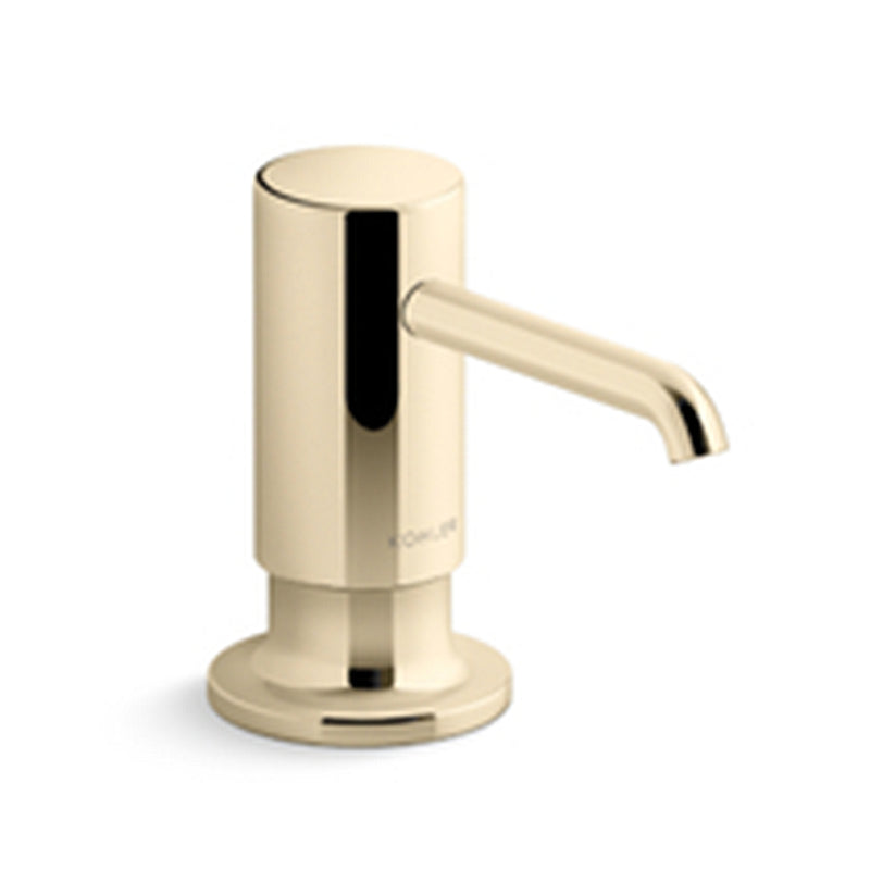 Purist Round Soap Dispenser - Free Standing - 2" Brass/French Gold