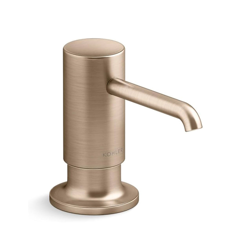 Purist Round Soap Dispenser - Free Standing - 2" Brass/Brushed Bronze