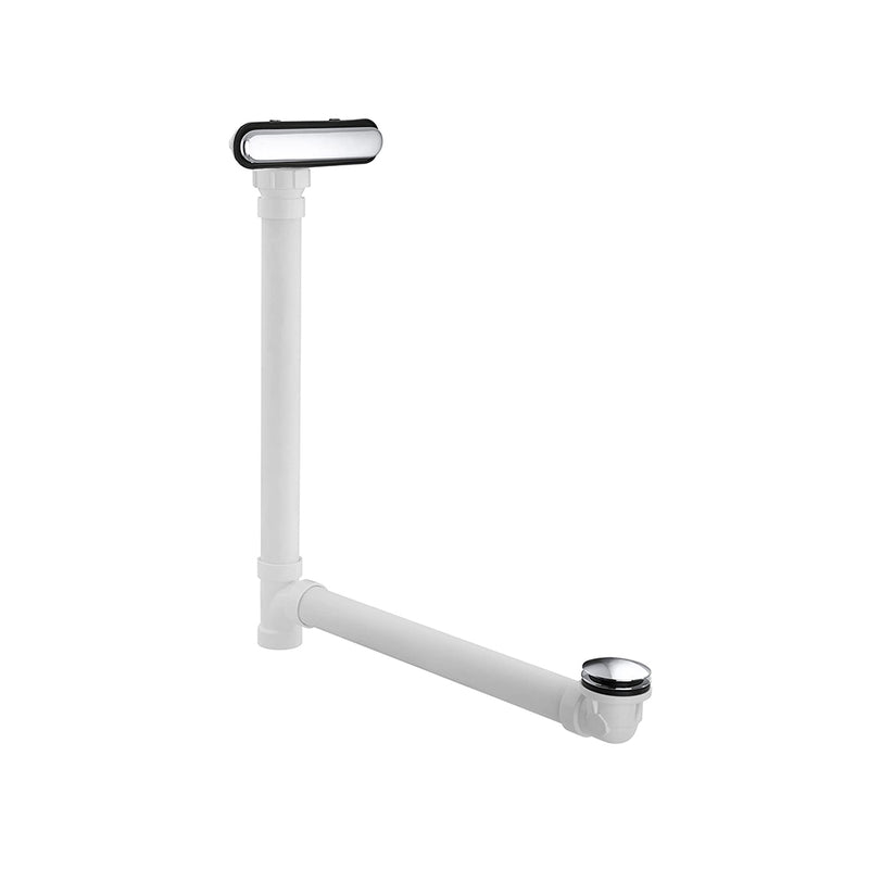 Clearflo Slotted Overflow Tub Drain - Built-In - 18" Pvc/Polished Chrome