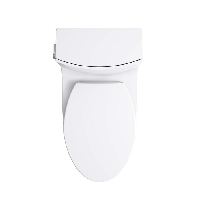 Veil Elongated Complete Dual Flush One Piece Toilet - Floor Mount - 16" Vitreous China/White
