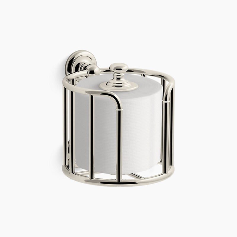 Artifacts Carriage Toilet Paper Holder - Wall Mount - 7" Brass/Polished Nickel