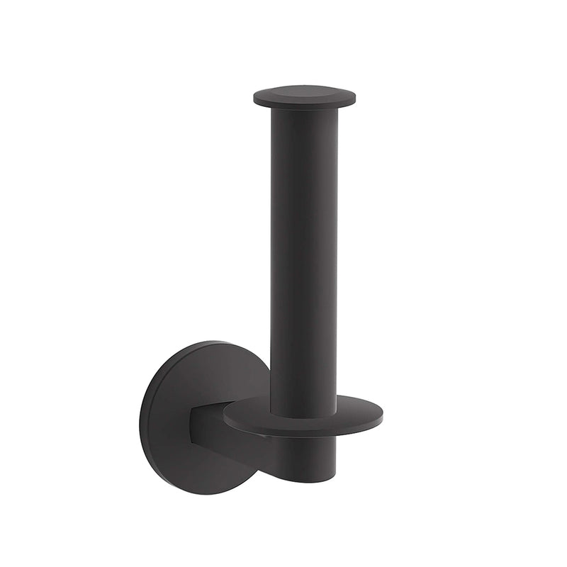 Components Vertical Toilet Paper Holder - Wall Mount - 6" Brass/Matt Black