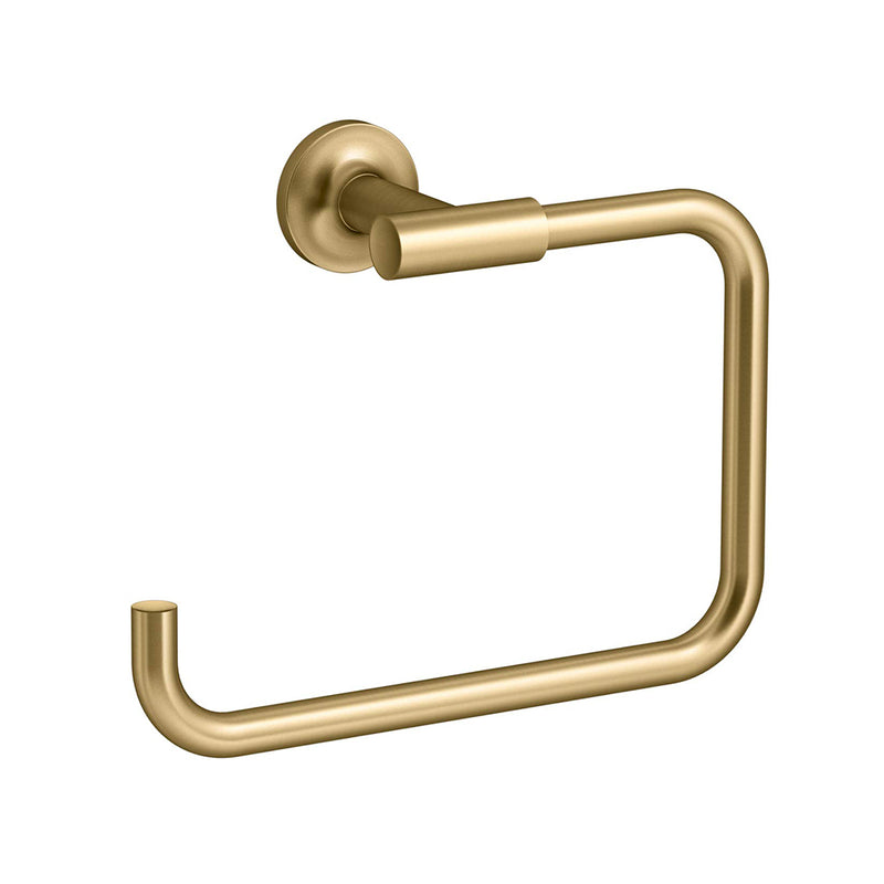 Purist Towel Ring - Wall Mount - 7" Brass/Brushed Brass