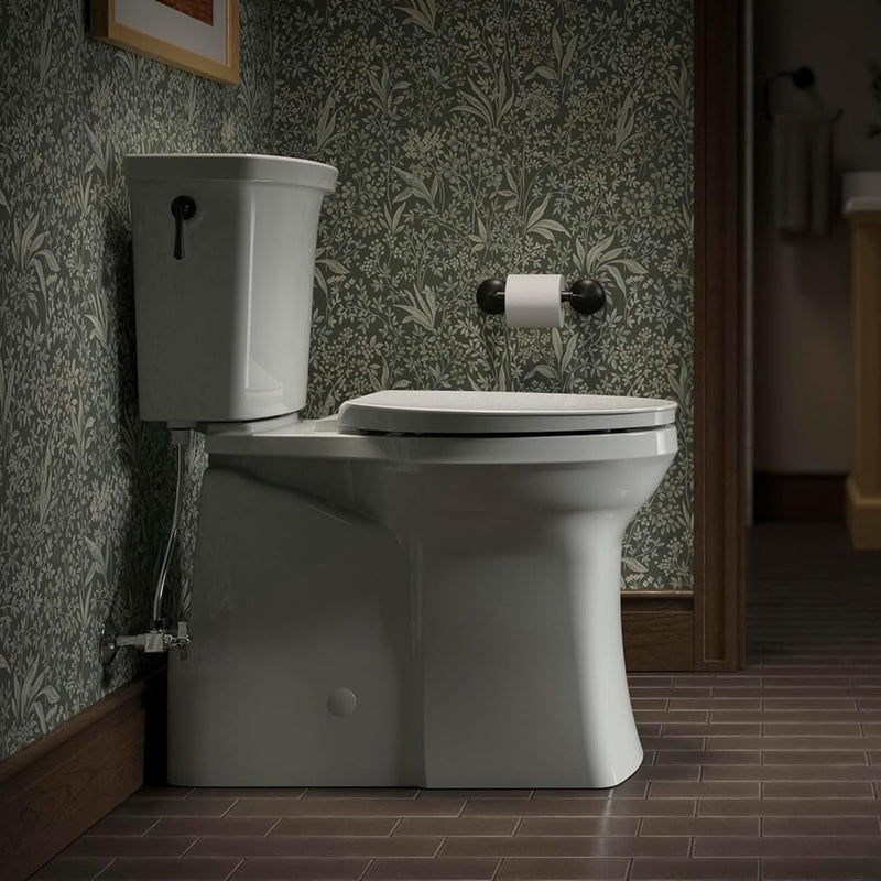 Impro Elongated Toilet Seat And Cover - Toilet Mount - 15" Plastic/White