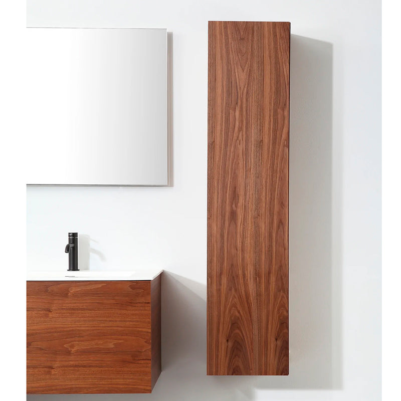 Figure Rectangularr Auxiliary Column - Wall Mount - 13" Wood/Walnut