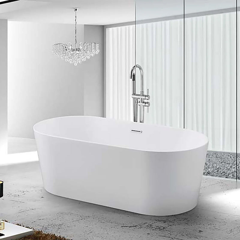 Broadway Bathtub - Free Standing - 59" Acrylic/Gloss White
