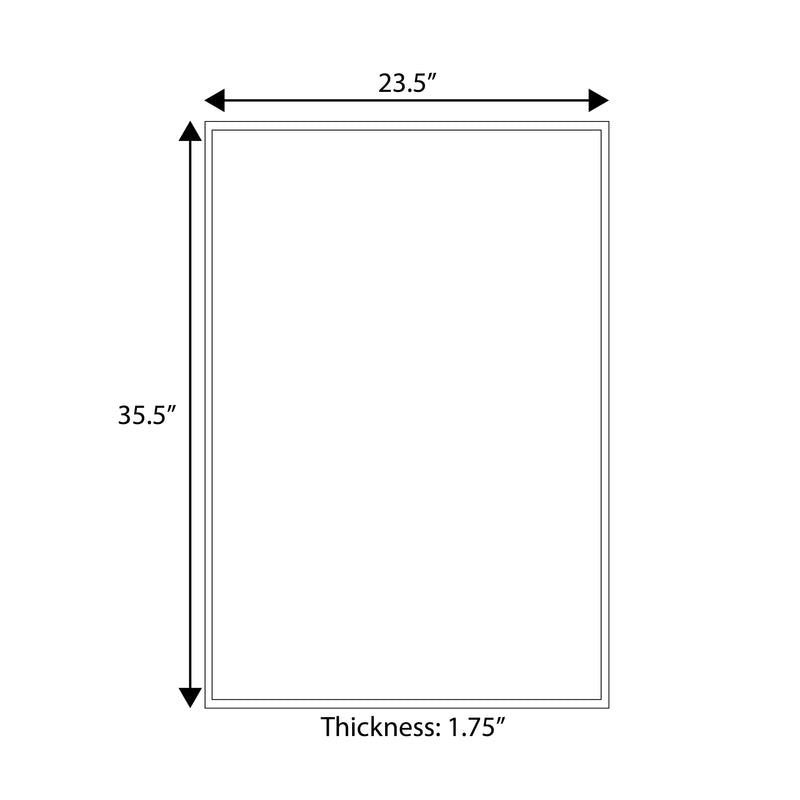 Boffi Vanity Mirror - Wall Mount - 24" Glass/Steel/Matt Black