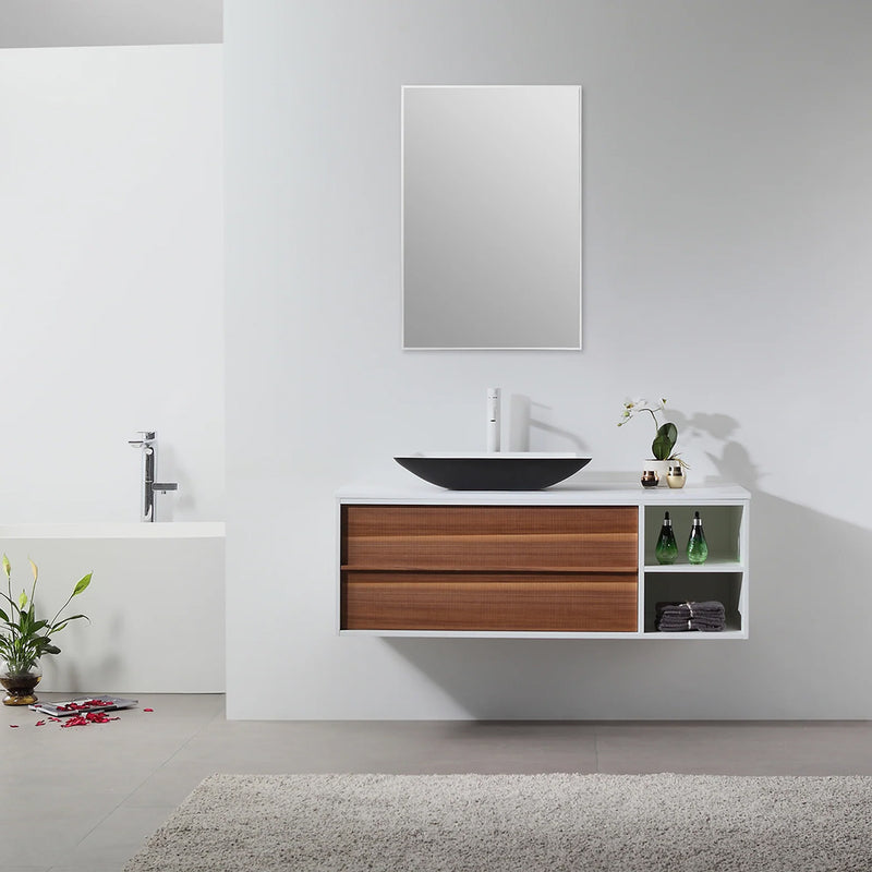 Boffi Vanity Mirror - Wall Mount - 24" Glass/Steel/Matt White