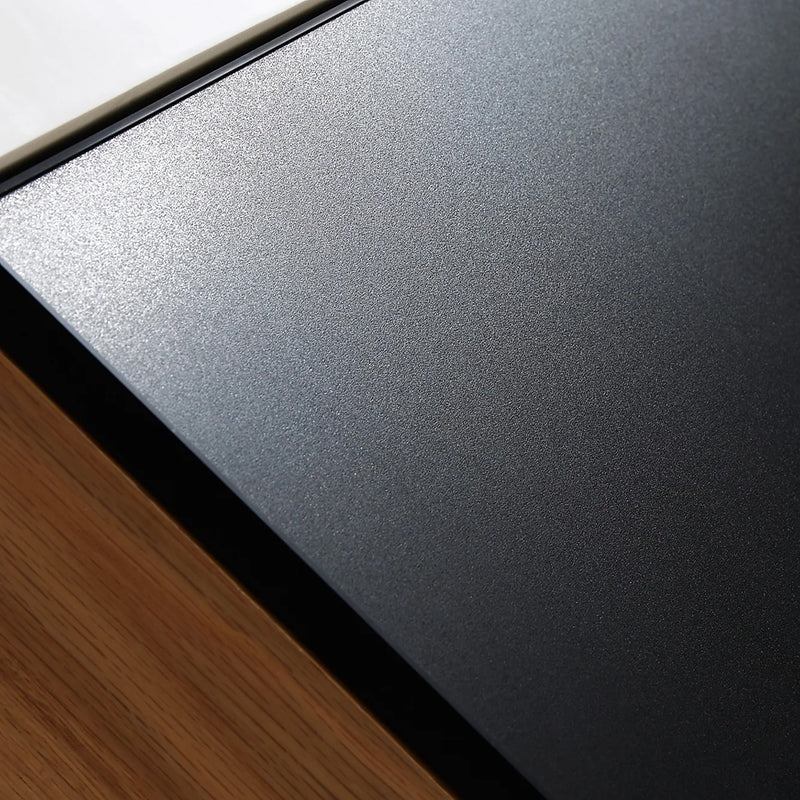 Lugano 2 Drawers Bathroom Vanity with Acrylic Sink - Wall Mount - 42" Wood/Matte Black Glass/Maple