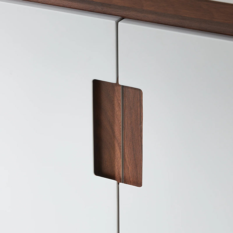 Lyon 2 Doors And 1 Open Shelf Bathroom Vanity with White Stone Sink - Floor Mount - 30" Wood/Beige/Walnut