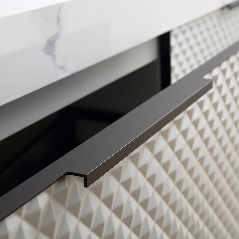 Manarola 2 Drawers Bathroom Vanity with Quartz Sink - Wall Mount - 48" Wood/Silver Grey