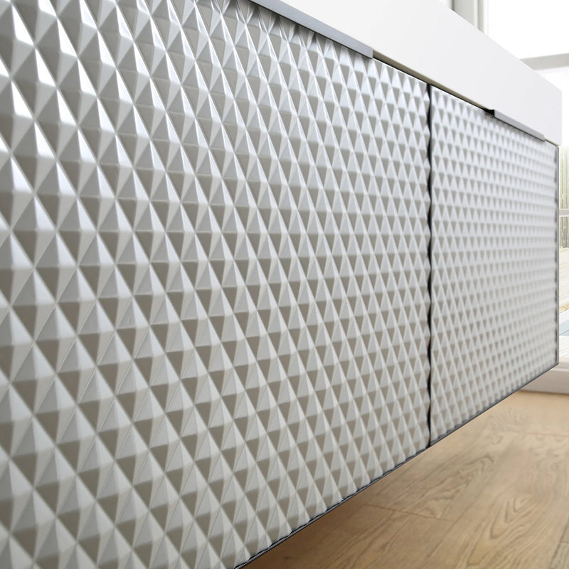 Manarola 2 Drawers Bathroom Vanity with Quartz Sink - Wall Mount - 60" Wood/Silver Grey